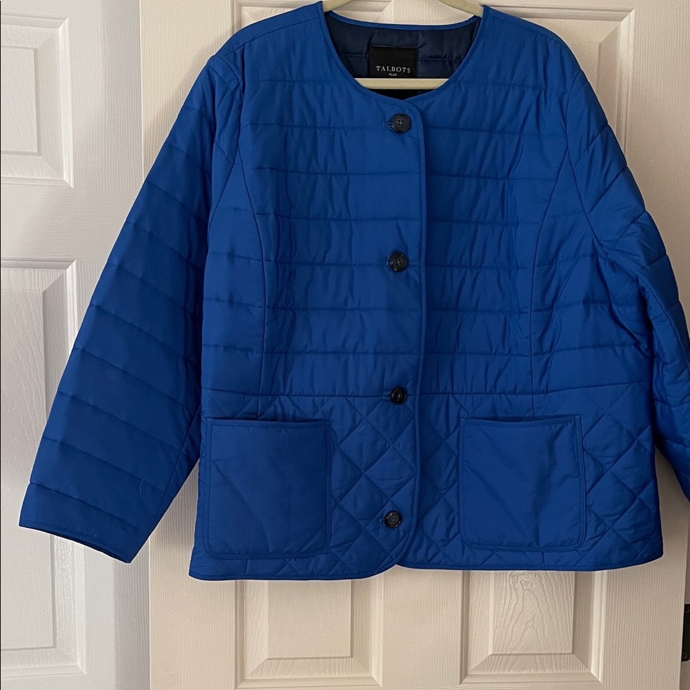Talbots Women's Vibrant Blue Puffer Coat
